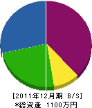 丸勇渡辺建設 貸借対照表 2011年12月期