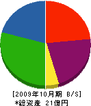 伸松建設 貸借対照表 2009年10月期