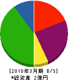 矢野建設 貸借対照表 2010年3月期