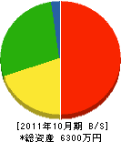 マル宮藤野興業 貸借対照表 2011年10月期