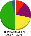 藤田建設 貸借対照表 2012年3月期