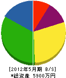 田中工務店 貸借対照表 2012年5月期