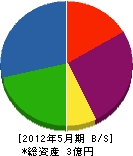 島田電設工業 貸借対照表 2012年5月期
