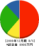 中川竹材店 貸借対照表 2008年12月期