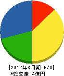 松橋建設 貸借対照表 2012年3月期