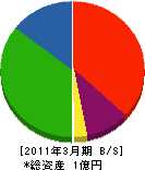 井戸松建設興業 貸借対照表 2011年3月期