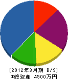 菊地電気 貸借対照表 2012年3月期