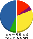 神山設備工業 貸借対照表 2008年9月期