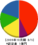 岡本組 貸借対照表 2009年10月期