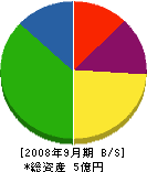 鮫島組 貸借対照表 2008年9月期