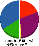 岡田建設 貸借対照表 2008年8月期