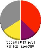 野尻工業 損益計算書 2008年7月期