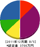 加藤設備 貸借対照表 2011年12月期