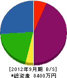 松原土木 貸借対照表 2012年9月期