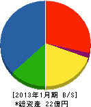 國井建設 貸借対照表 2013年1月期