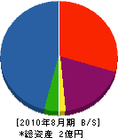 長谷川工業 貸借対照表 2010年8月期