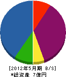 尾崎建設 貸借対照表 2012年5月期