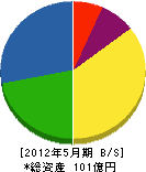 日本地工 貸借対照表 2012年5月期