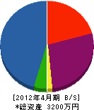 今井ガーデン 貸借対照表 2012年4月期