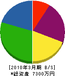 元木庭匠園 貸借対照表 2010年3月期