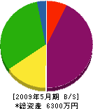 岡山設備工業 貸借対照表 2009年5月期