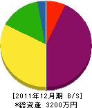 坂倉塗装店 貸借対照表 2011年12月期