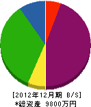 福満屋伊予電気商事 貸借対照表 2012年12月期