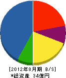 松塚建設 貸借対照表 2012年8月期