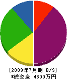 横川商店 貸借対照表 2009年7月期