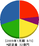 横尾建設 貸借対照表 2009年1月期
