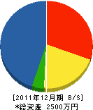 渡辺工務店 貸借対照表 2011年12月期