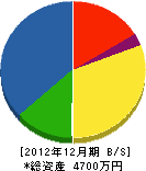桜井農園 貸借対照表 2012年12月期