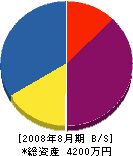 小嶋電機 貸借対照表 2008年8月期
