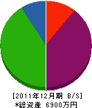 福島商店 貸借対照表 2011年12月期