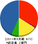 朝日工業 貸借対照表 2011年9月期