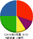 山田建築 貸借対照表 2010年9月期