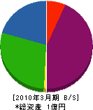 和歌山かぶと産業 貸借対照表 2010年3月期