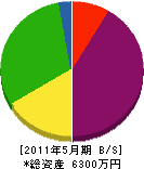 岡山設備工業 貸借対照表 2011年5月期