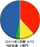 大阪システム 貸借対照表 2012年3月期