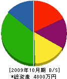 日本緑営 貸借対照表 2009年10月期