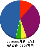 前川製作所 貸借対照表 2010年5月期