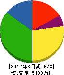 九州音楽放送 貸借対照表 2012年3月期
