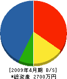 和田建設 貸借対照表 2009年4月期