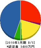西村電気工事 貸借対照表 2010年3月期
