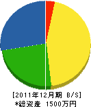 津村組 貸借対照表 2011年12月期