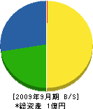 脇田建設 貸借対照表 2009年9月期