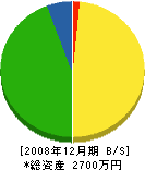 岩崎電機設備 貸借対照表 2008年12月期 岩崎電機設備 貸借対照表 2008年12月期