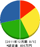 新蔵電業社 貸借対照表 2011年12月期