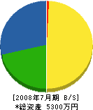 上山組 貸借対照表 2008年7月期