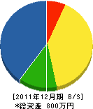 永松建具硝子店 貸借対照表 2011年12月期